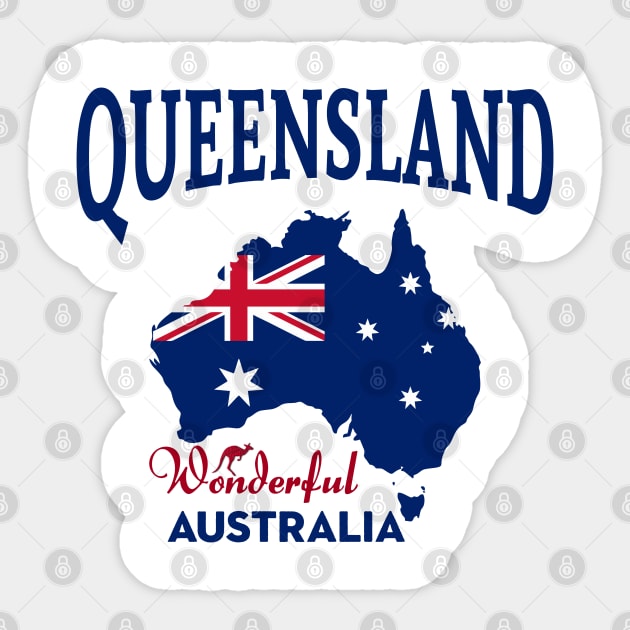 Queensland | Wonderful Australia Sticker by VISUALUV